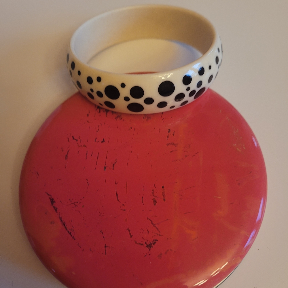 Vintage Polka Dot Bangle Bracelet